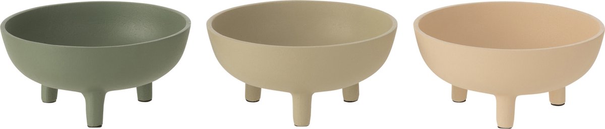 J-Line kom Rond aluminium mix large 3 stuks