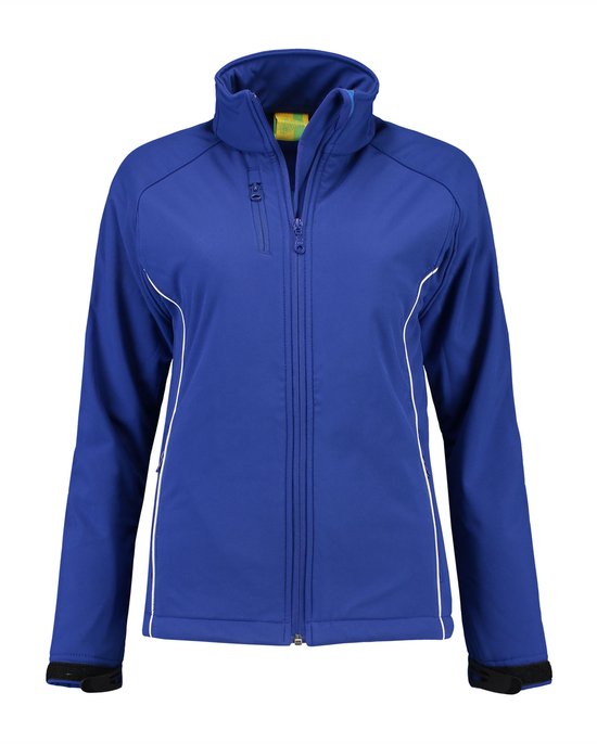 Lemon & Soda Softshell jacket voor dames in de kleur koningsblauw in de maat XL.