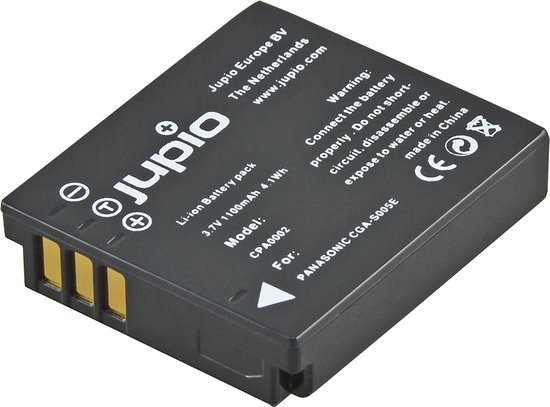Camera accu Jupio CGA-S005E DMW-BCC12 1100mAh vervangt Panasonic D-Li106 DB-60 BP-DC4