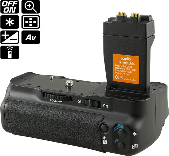 Jupio Batterygrip Canon 550D/600D/650D/700D (BG-E8) - Batterygrips - Jupio