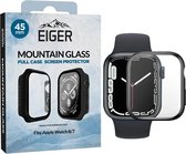 Eiger Mountain Glass Full Case - Apple Watch 7/8/9 45MM Hoesje - Zwart