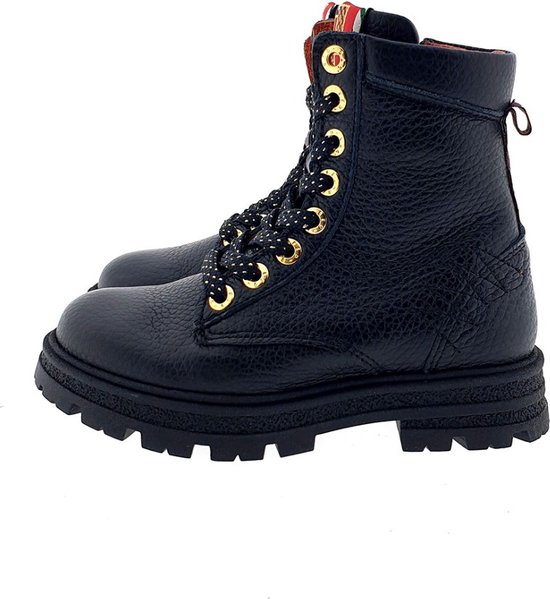 Red-Rag 12438 veter boots zwart, 28