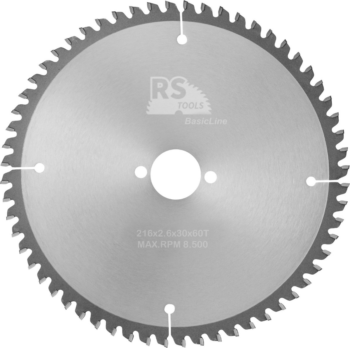 RStools HM cirkelzaag BasicLine Ø216 x 2,6 x 30 mm T=60 WZ negatief