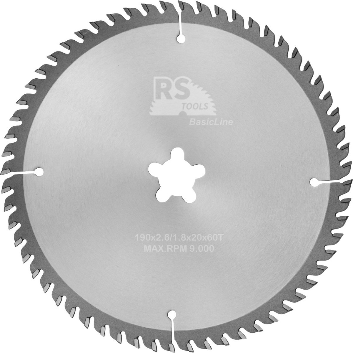RStools HM cirkelzaag BasicLine Ø190 x 2,6 x FF mm T=60 Laminaat/HPL