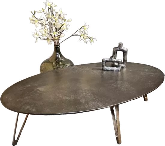 Benoa Clarksville Antique Bronze Oval Coffee Table 139 cm | bol.com