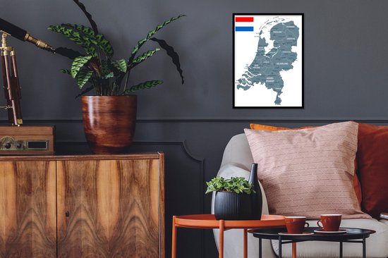 Carte grise des Nederland 30x40 cm - petite
