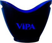VIPA - Exclusieve Wijnkoeler - ijsemmer - Champagnekoeler - Oplaadbaar - LED Blauw - Geschikt Voor Circa 5 Flessen (700ml)