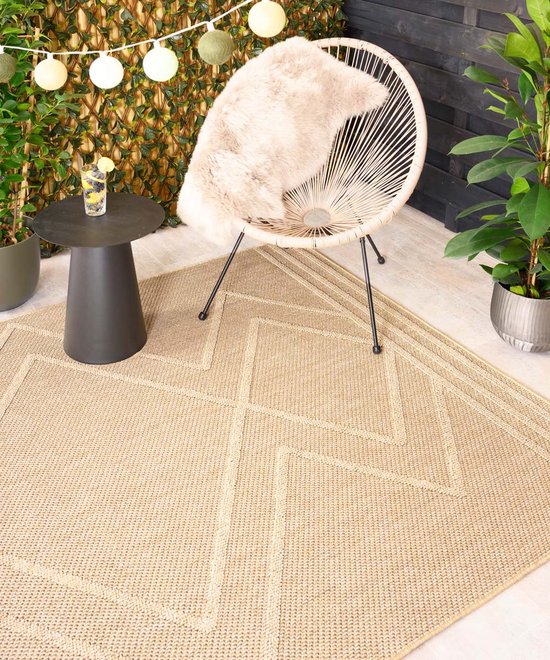 Boho Balkonkleed - Retreat beige 80x250 cm