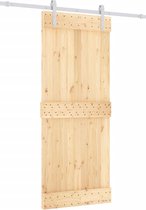 vidaXL - Schuifdeur - met - beslag - 85x210 - cm - massief - grenenhout
