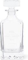 Riviera Maison Olie fles, Azijnfles, Drankfles model - Amailloux Oil Bottle 730 ml - Transparant - Glas