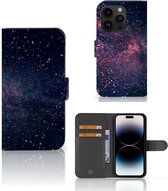 Portefeuille iPhone 15 Pro Etuis Portefeuille Compatible avec Cuir Flip Cover Fermeture magnétique pour Étoiles