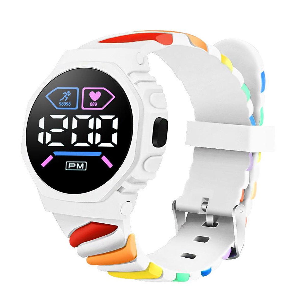 Swirl Digital Horloge - Wit | Ø 37 mm | Siliconen | Fashion Favorite