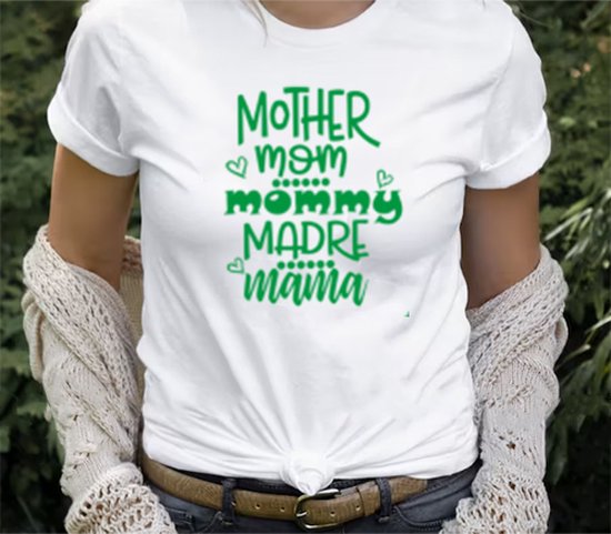 Tshirt - Mama - Moederdag - Groen - Unisex - Maat M