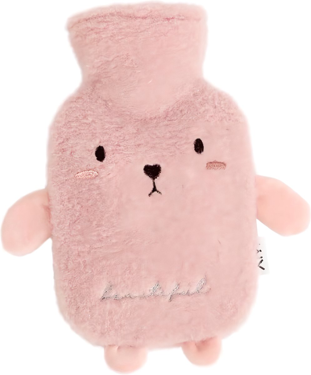 Peluche chauffante pour enfant Lapin rose tout doux