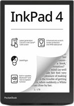 PocketBook - Inkpad 4 - Stardust Silver - 7,8 inch - Tekst-naar-spraak - Waterbestendig - Bluetooth - Ondersteunt alle bekende indelingen voor e-books en luisterboeken