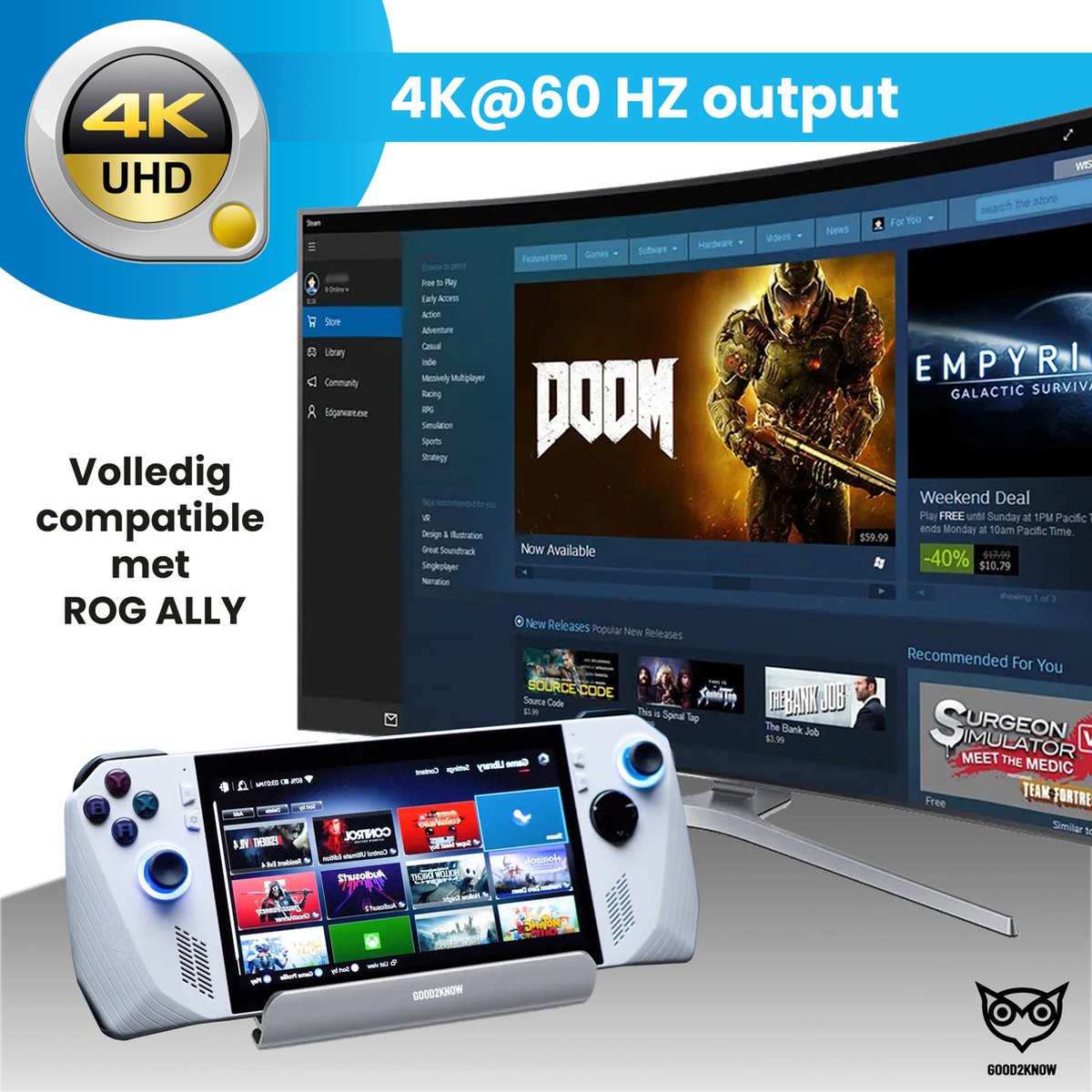 Lenovo Good2know Steam Deck Dock - 4k hdmi thumbnail 6