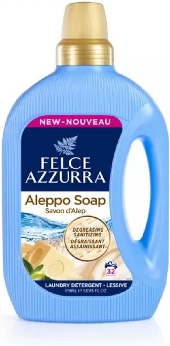 Détergent à lessive concentré Felce Azzura avec savon d' Aleppo 32 lavages  | bol