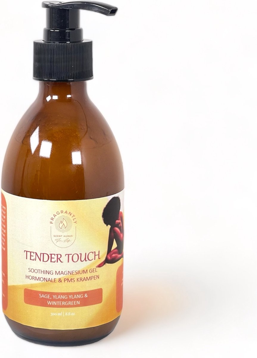 Magnesium body olie gel - menstruatie pijn & hormonale klachten - TENDER TOUCH - 50% concentratie - met zuivere magnesium chloride