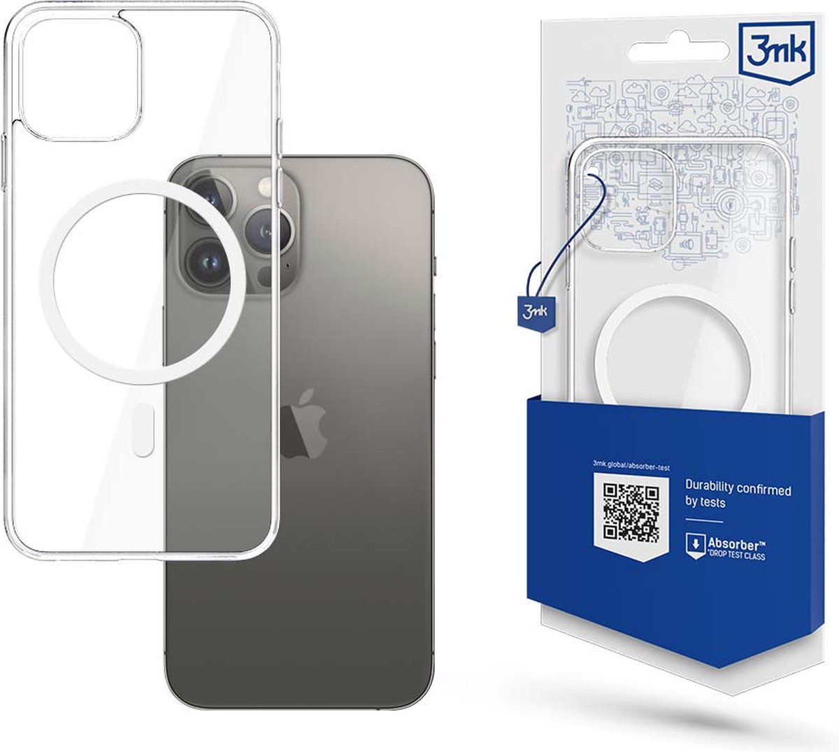 3mk - iPhone 13 Pro Max - Premium Mag Safe - Officieel Telefoonhoesje - Transparant - Top + Kwaliteit - Valbescherming - Pro Line