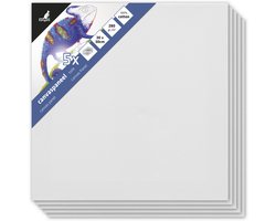 Kangaro canvaspaneel - 30x30 cm - 5 stuks - canvas schilderijdoek
