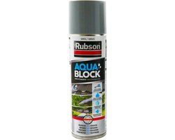 Foto: Rubson aquablock spray 300 ml grijs coating isolatie spray grijs overschilderbaar repair coating spray universele toepassing vloeibaar rubber seal rubber spray rubber coating 