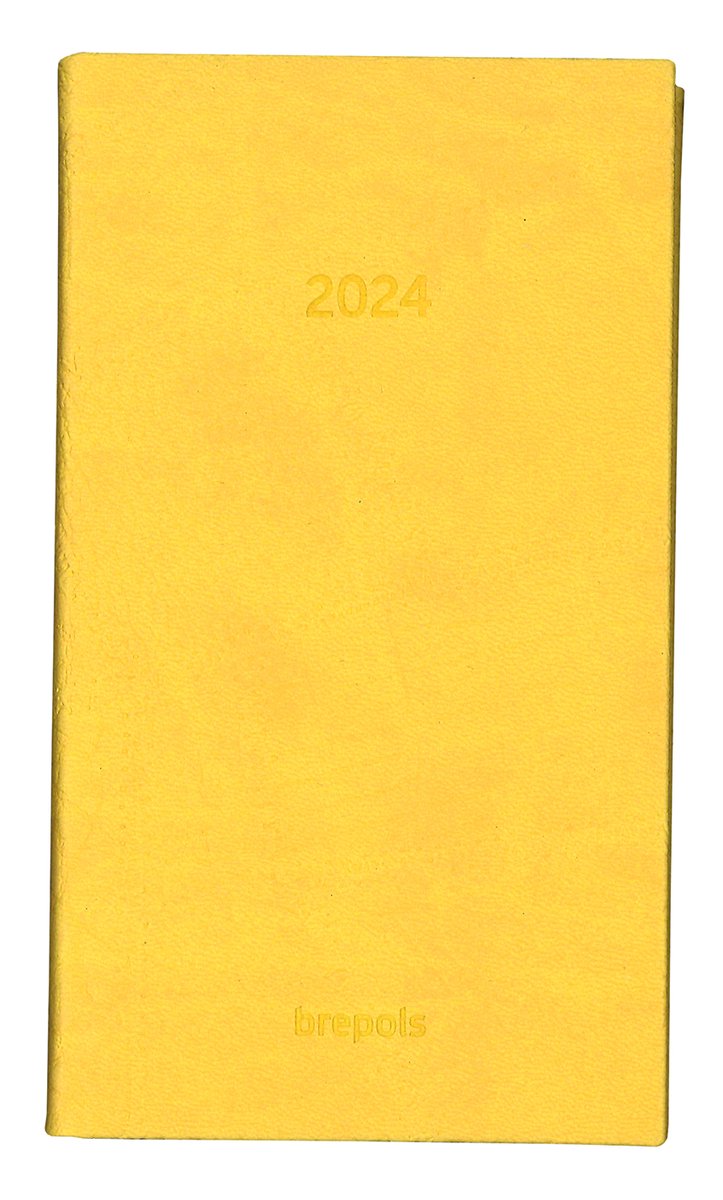 Brepols Agenda 2024 • Notavision 4t • Lucca • Hardcover • 9 x 16 cm • 1week/2 pagina's • Geel