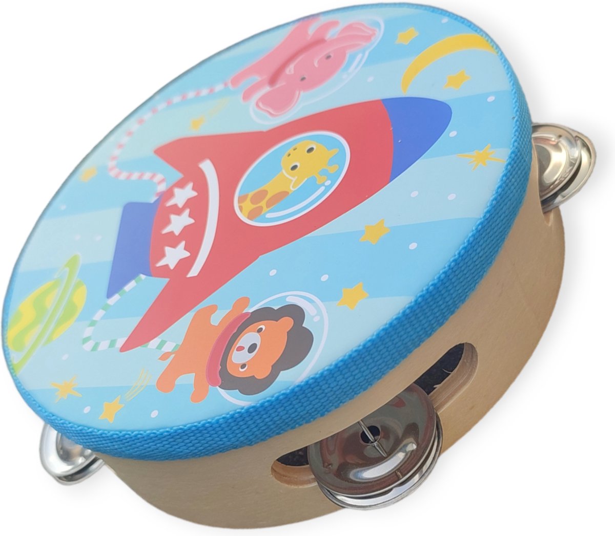 Jobber Toys Tamboerijn kind - Houten Speelgoedinstrument