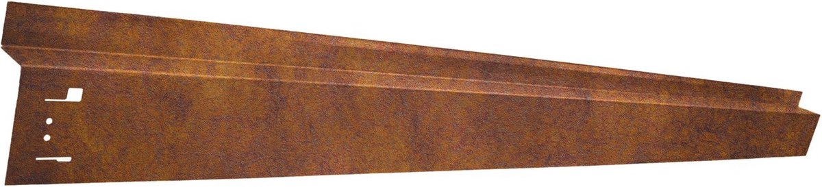 Borderrand met wielkast, cortenstaal border - 70 x 9,5 cm