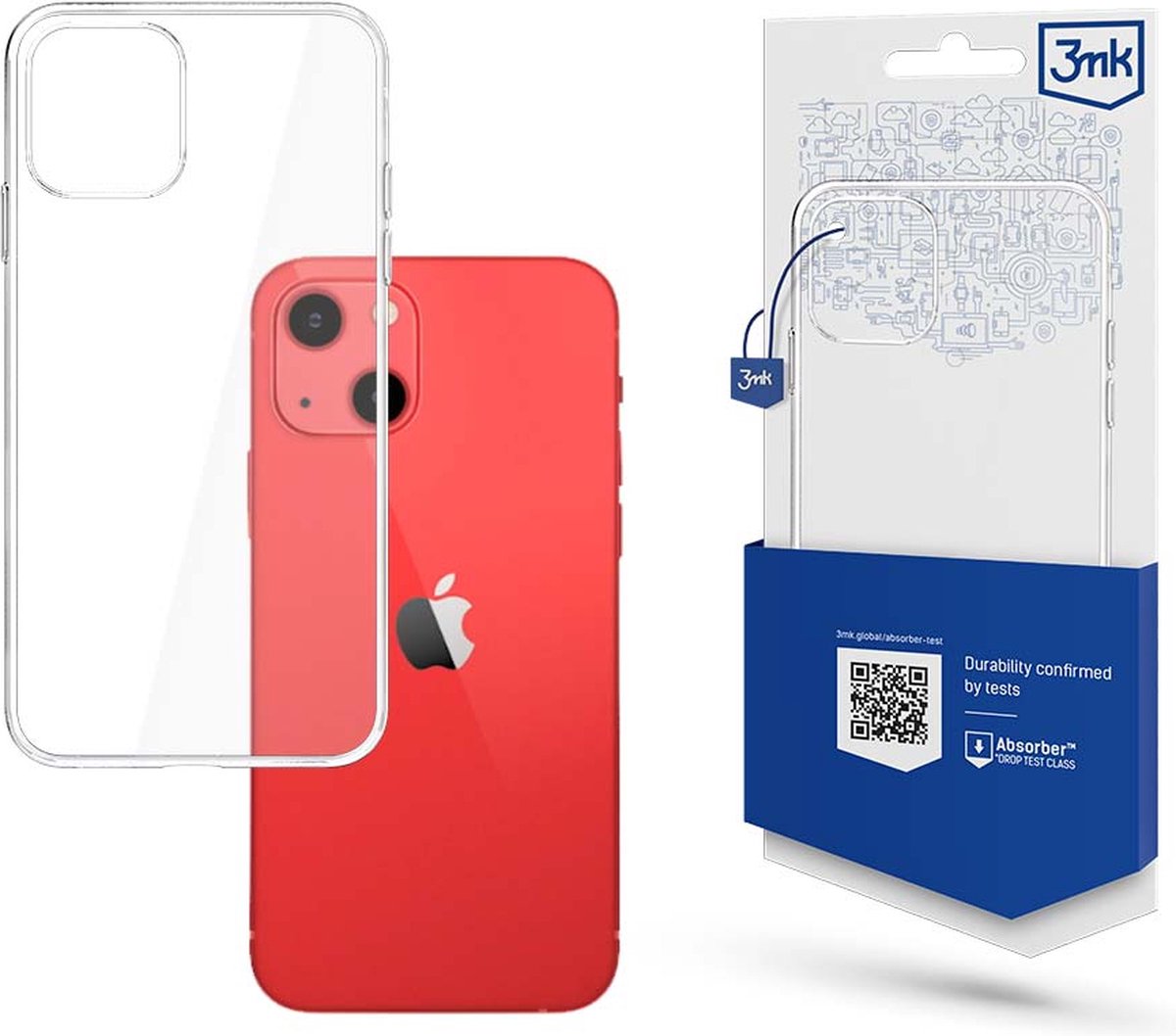 3mk - iPhone 13 Mini - Clear Case - Telefoonhoesje - voor Optimale Bescherming - Transparant
