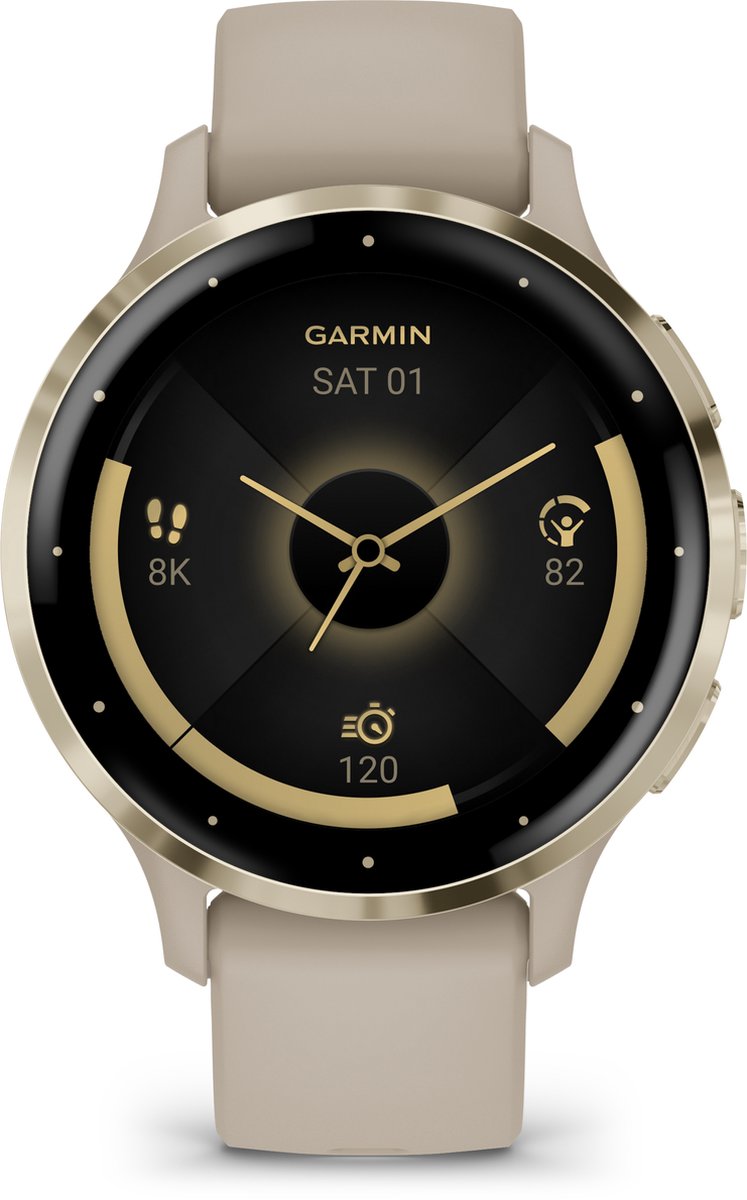 Garmin Venu 3s - Smartwatch - AMOLED-Scherm - French Grey op Prijzenvolger.com