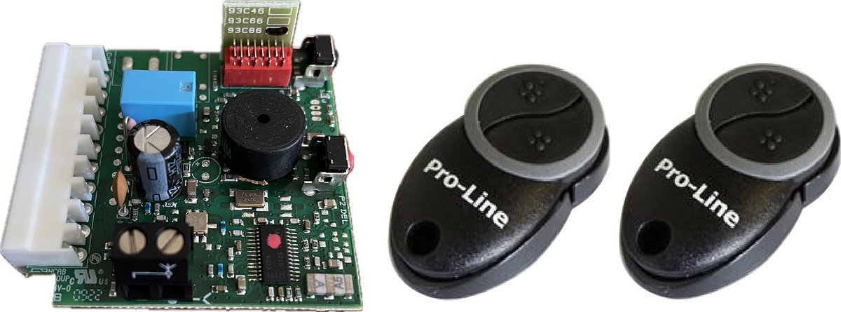 Pro-Line Insteekontvanger met 2x 2-Kanaals Handzender - 868 MHz - Voor Garagedeuren en Poorten