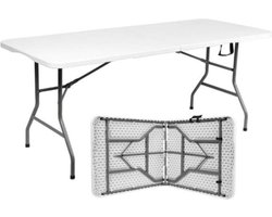 Livista® Klaptafel - Inklapbare Tafel - 180 x 70 cm - Vouwtafel - Antislip en Weerbestendig - Wit