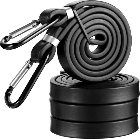 Bagagespanner met Karabijnhaak, 4pcs 100cm Bungee Koorden Elastische