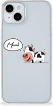 Foto hoesje Geschikt voor iPhone 15 Telefoon Hoesje Gepersonaliseerd Cadeau Cow