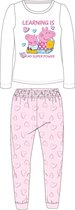 Peppa Pig pyjama learning is my super power katoen roze maat 116