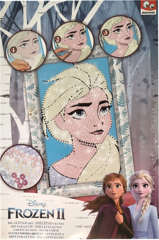 Disney Frozen - Peinture Diamond - Elsa - Art des paillettes - Grand art des paillettes - princesse - artisanat - créatif - Sinterklaas - cadeau - cadeau - anniversaire