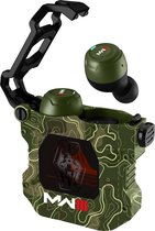 Call of Duty - TWS earbuds - metalen oplaadcase met led lights - touch control - IPX4 - microfoon (olive camo)