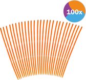 Fjesta Glowsticks - Bâtons Glow avec connecteurs - Bâtons de fête néon - Décoration d'anniversaire - 100 pièces - Oranje