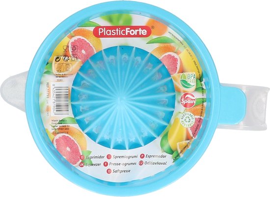 Plasticforte Sinaasappelpers/citruspers - Handmatig - kunststof - 16 x 15 cm - creme wit van Merkloos — afbeelding 2