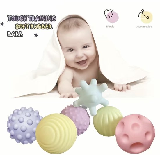 Sensorische zachte ballen - Baby - Speelgoed - montessori Speelgoed - zintuigen Stimuleren - 6 Stuks - Kind