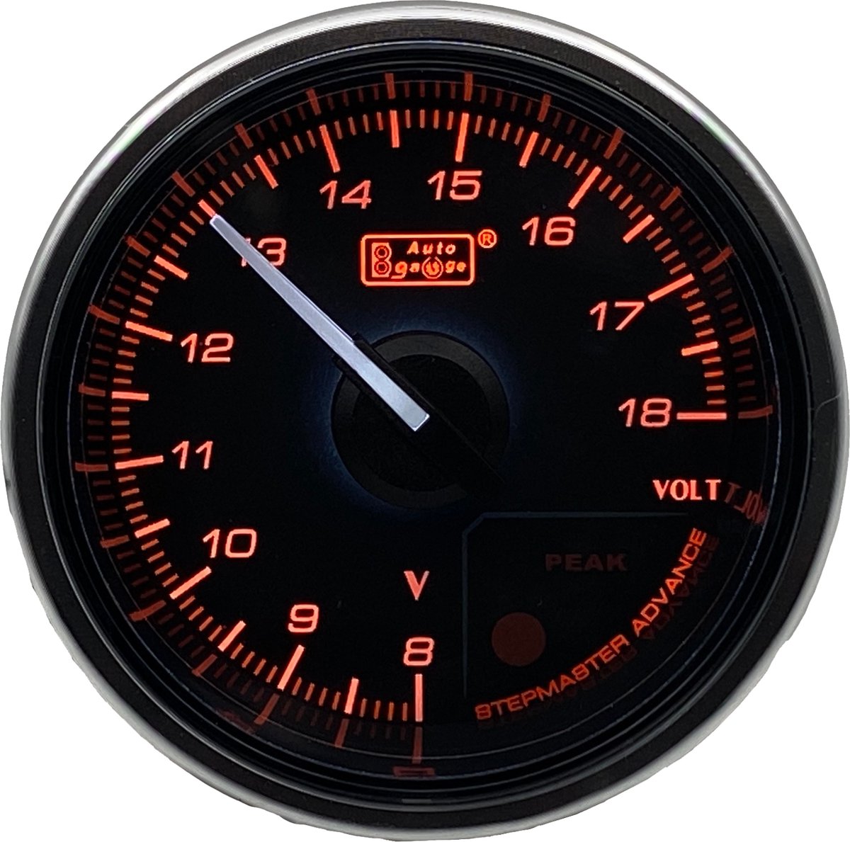 Voltage Meter Zwart 52mm premium