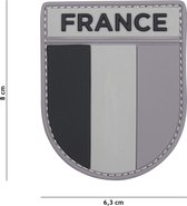 101 Inc Embleem 3D Pvc Franse Leger Zwart En Grijs  13108