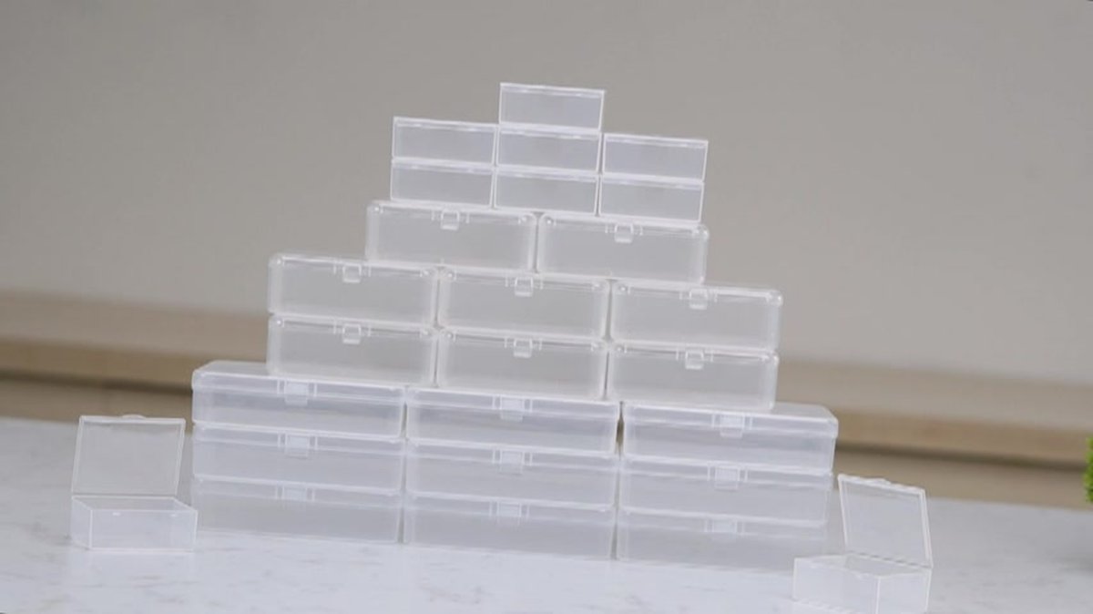 3 stuks display acryl , doorzichtige plastic vierkante , kleine acryl met deksels, snoeppillen en kleine sieraden organisator organisator, 8,38x8,38x8,38 cm | Mis Deze Geweldige Aanbiedingen Niet