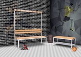 Garderobebank enkelzijdig 100 cm grijs