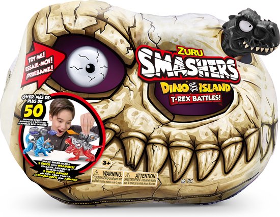 « Smashers Dino Island T- Rex Battles (Zwart/ Oranje) » par ZURU