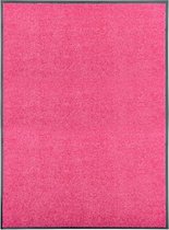 The Living Store Deurmat - Binnen/buitenmat 120x90 cm - Roze Polyamide - Anti-slip PVC