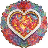UNIDRAGON Houten Puzzel Voor Volwassenen Mandala - Bewuste Liefde - 700 stukjes - Royal Size 45 cm