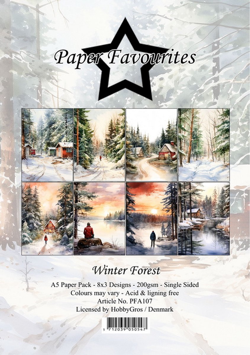 Paper Favourites A5 Winter Forest