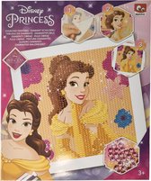 Disney Princess - Diamond painting Belle, DIY kit, 16x16 cm - kunstof steentjes - Sinterklaas - Kado - cadeau - verjaardag
