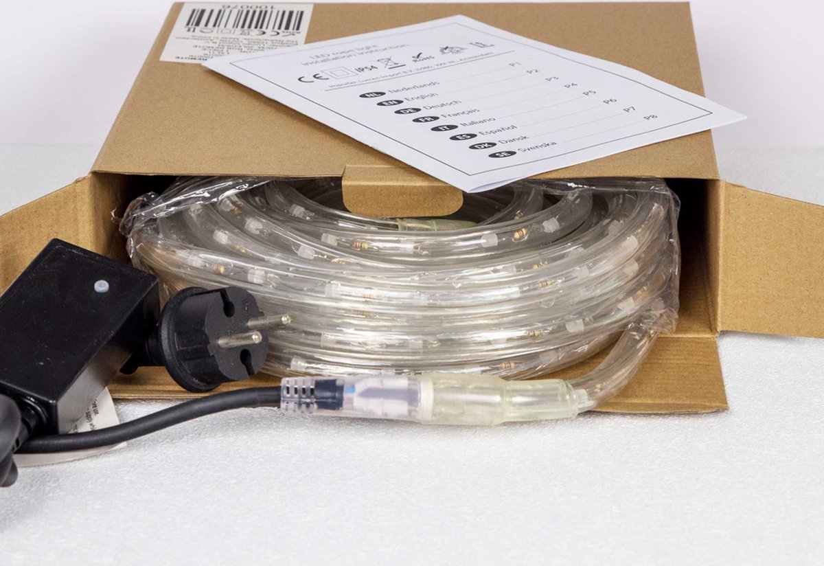 LED lichtslang warm wit 20 meter 200 leds